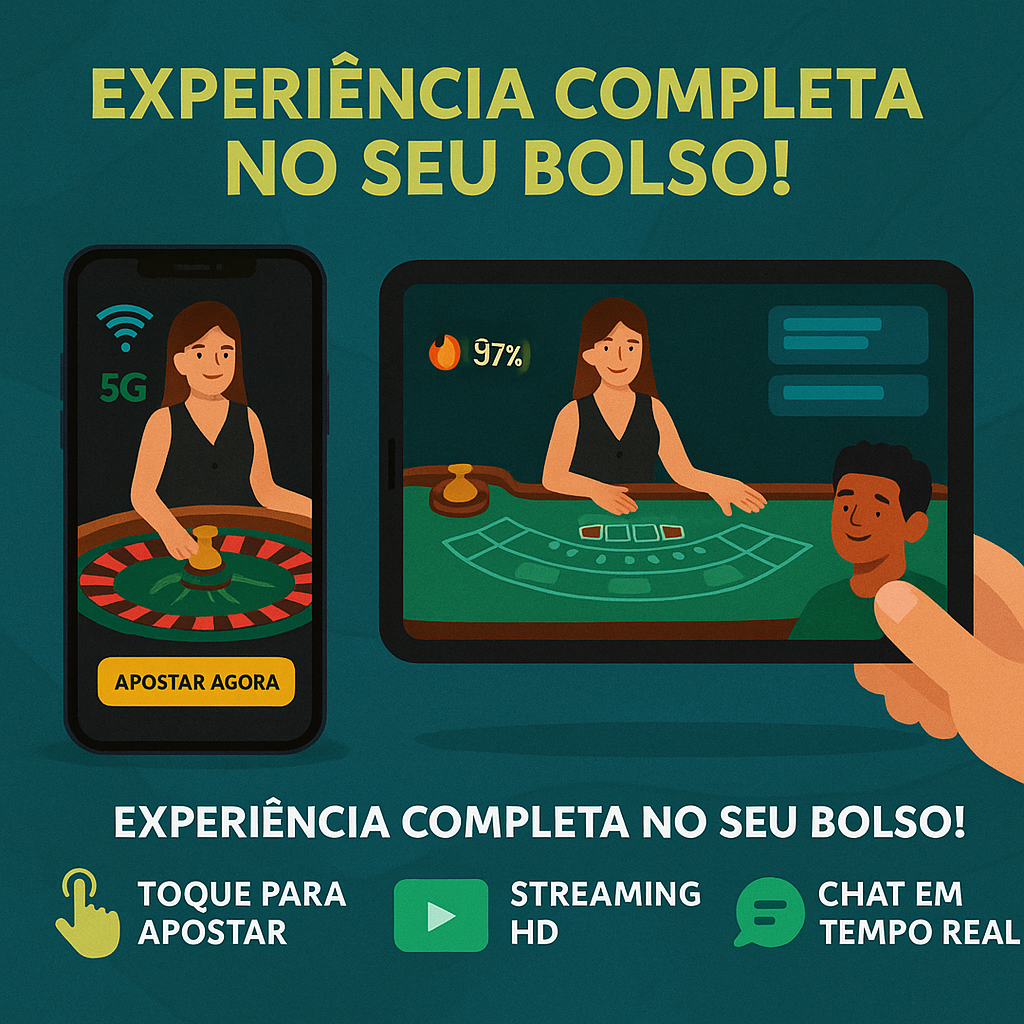 Plataformas móveis: cassino ao vivo no celular